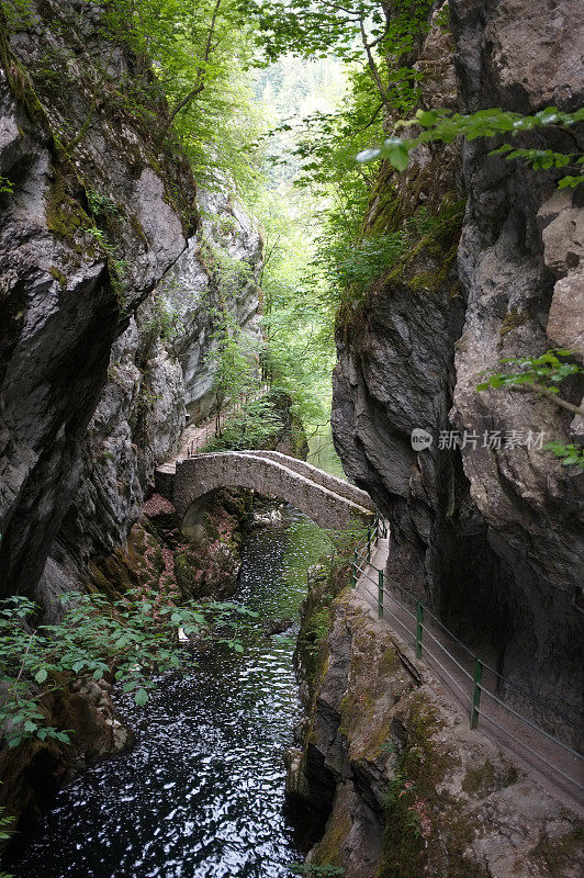 阿雷泽峡谷和瑞士汝拉河