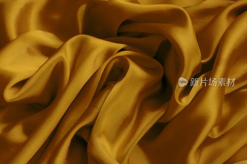 黄色缎子或丝质织物作背景