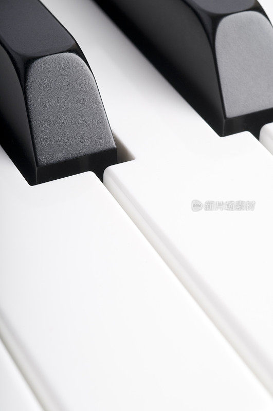 钢琴键盘特写镜头