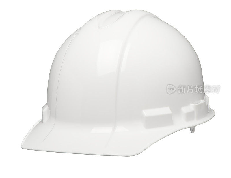 施工安全安全帽头盔隔离在白色背景