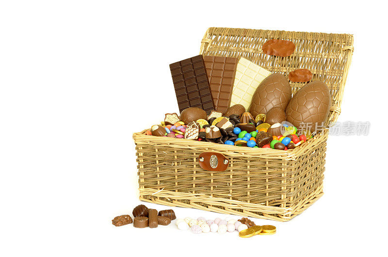 巧克力复活节篮子