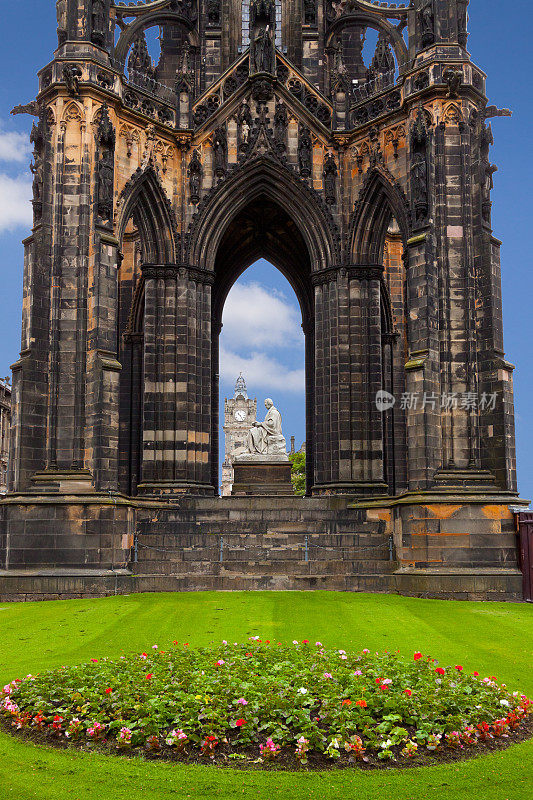 英国苏格兰爱丁堡的斯科特纪念碑。
