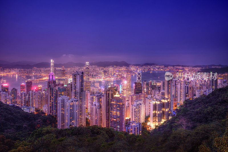 香港的夜景