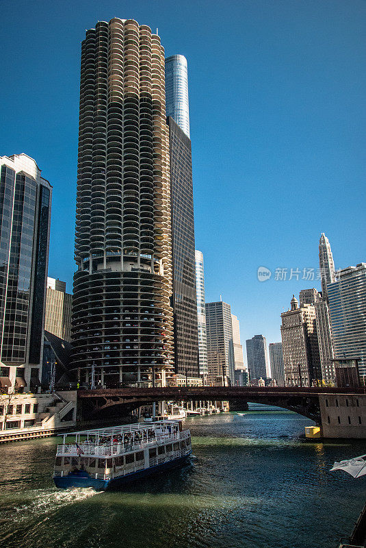 芝加哥市中心和滨海城市大厦