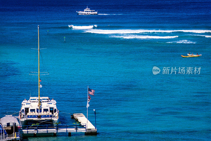 码头和冲浪，威基基