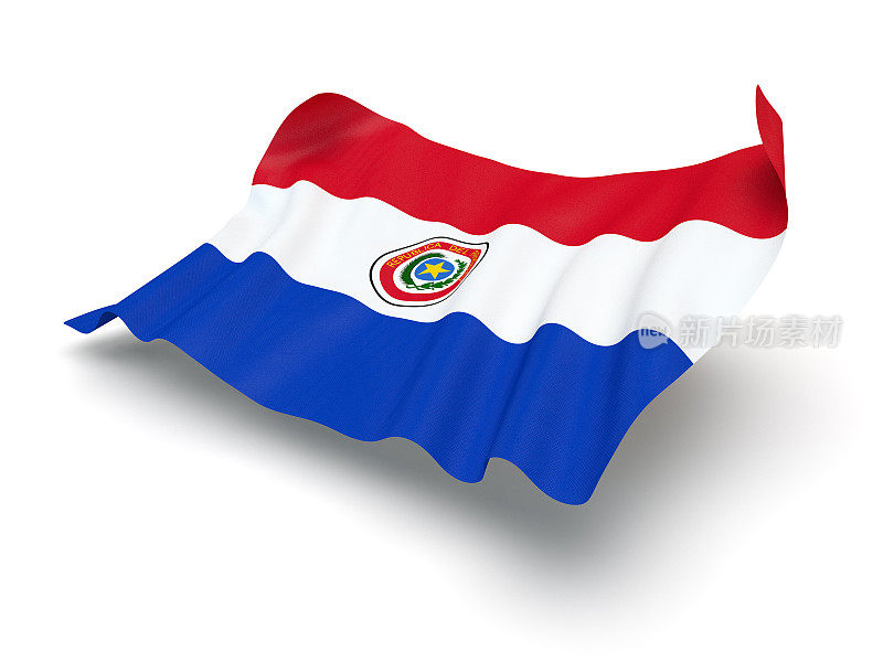 盘旋的巴拉圭旗(剪影路径)