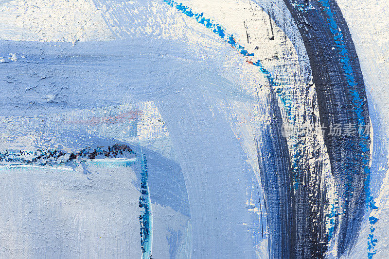 抽象蓝色丙烯画背景
