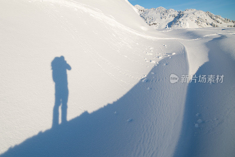 冬季艺术家点的摄影师