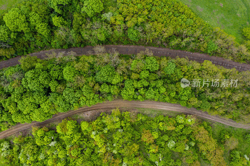 铁路鸟瞰图