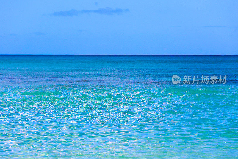 蓝色夏威夷海水