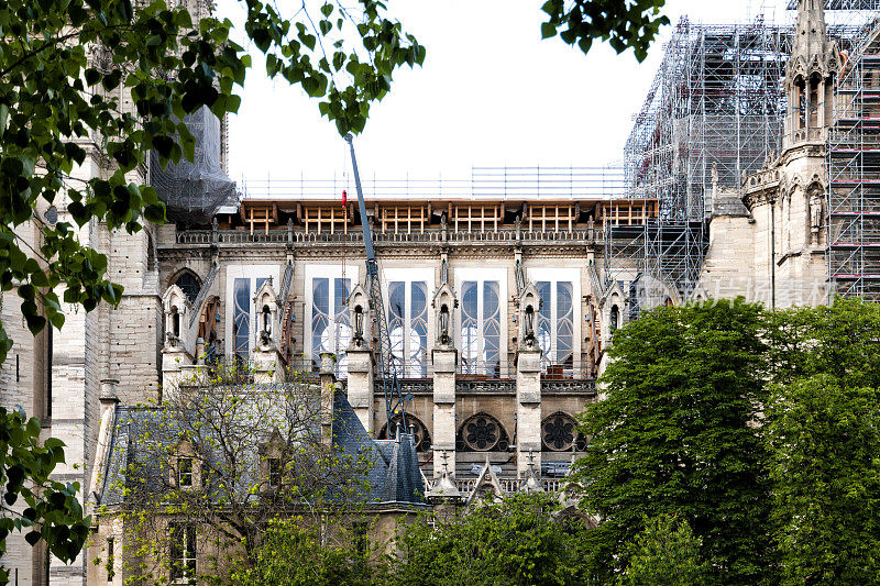 巴黎:巴黎圣母院大火后的作品。