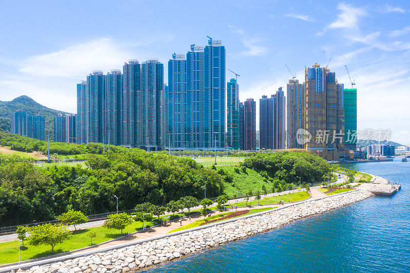 香港住宅楼宇鸟瞰图