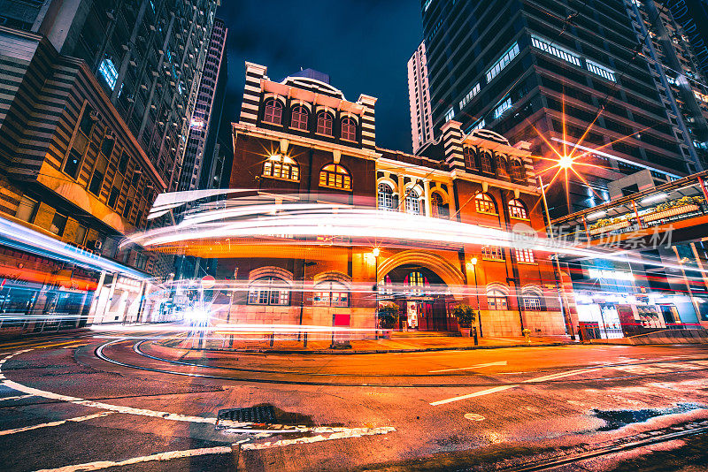 上环缆车道上的香港街景