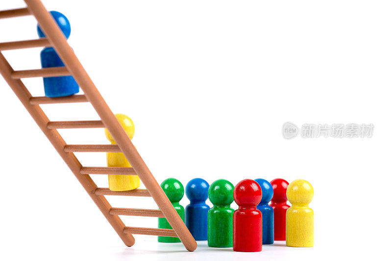 游戏角色概念-人物爬梯子