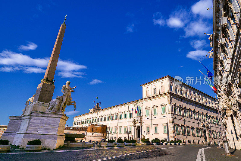 位于罗马中心的意大利奎里纳勒总统府的正面