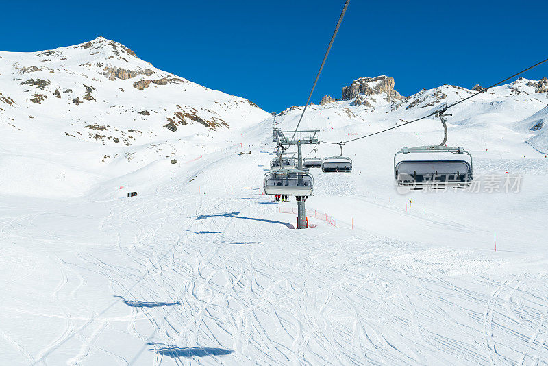 意大利的冬季滑雪胜地Cervinia