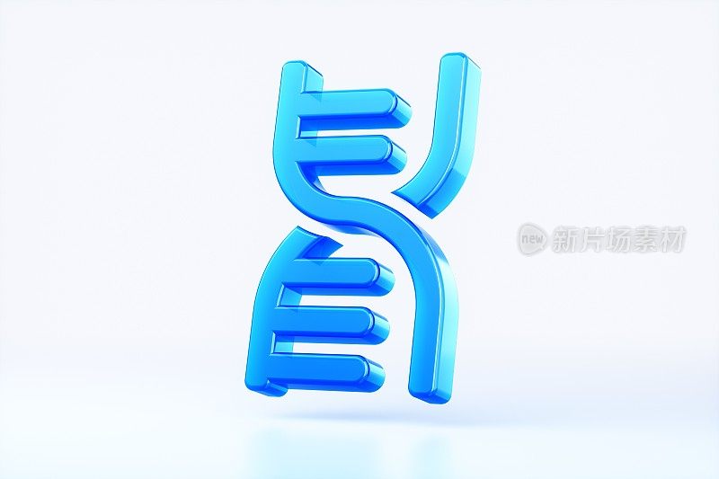 3D渲染蓝色透明图标