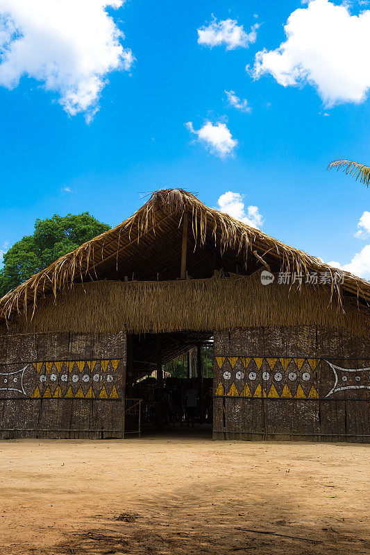 亚马逊地区的巴西土著小屋
