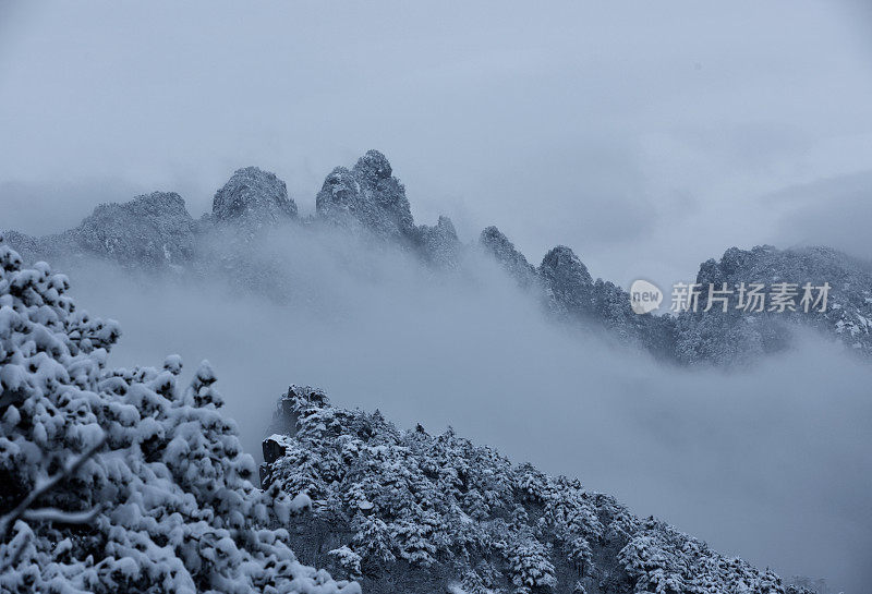 受中国黄山极地涡旋影响