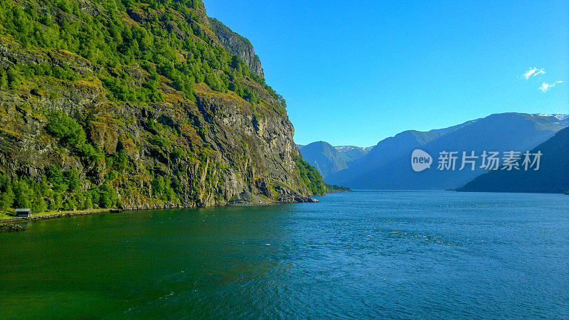 挪威弗洛姆风景优美、宁静的峡湾风光