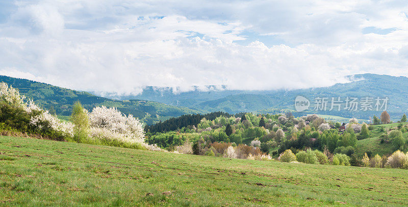 山地地区全景在德代瓦地区，斯洛伐克