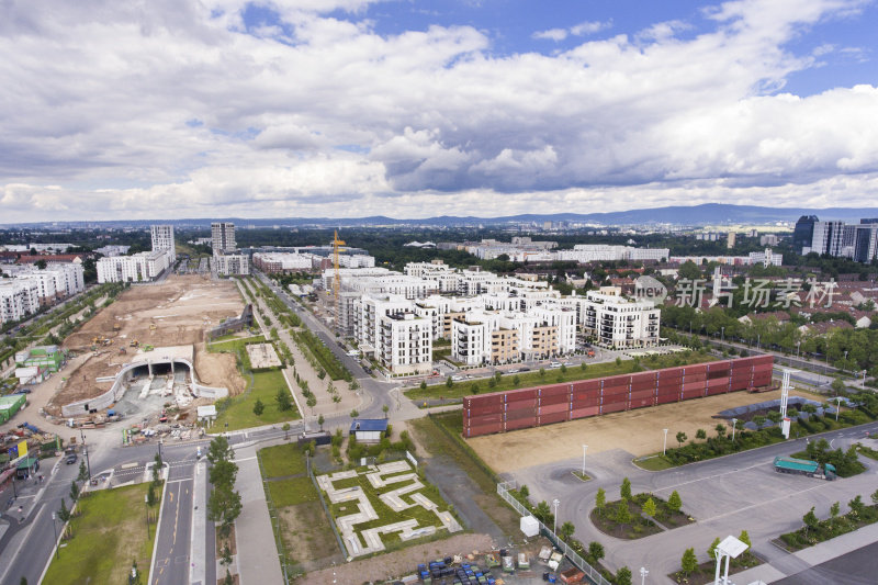 大型建筑工地在欧洲机场的欧洲大道