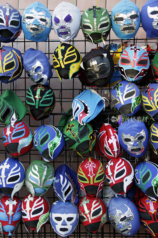 彩色卢卡自由墨西哥摔跤面具