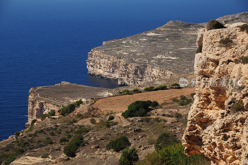 丁力悬崖，马耳他群岛。