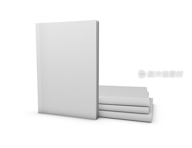 杂志空白封面模拟模板孤立的白色背景。