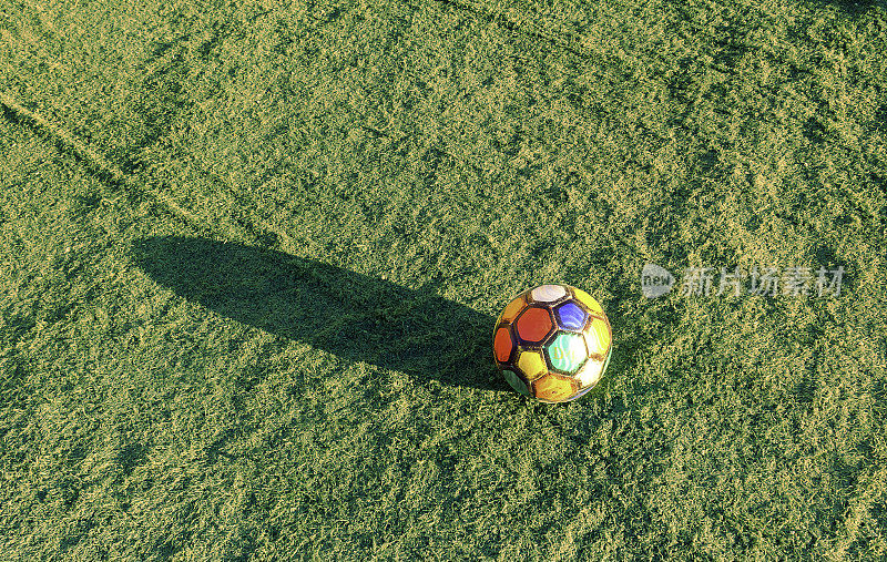 草坪上的足球