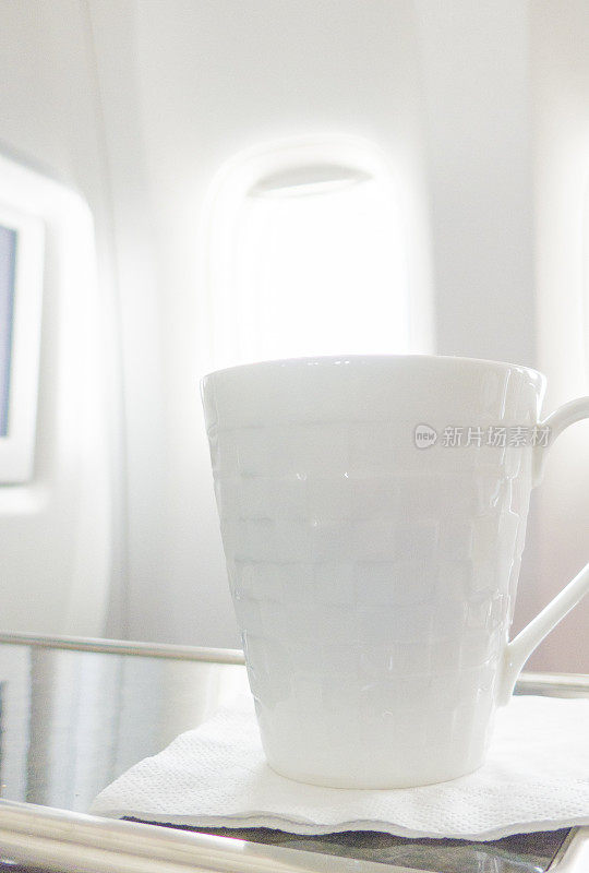 商务舱的飞机咖啡