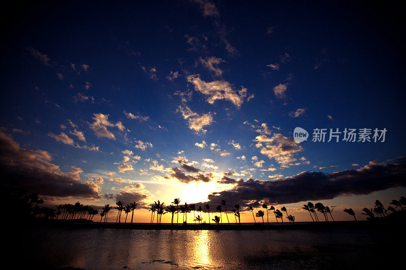 ʻAnaehoʻ奥马鲁海滩在Waikoloa，大岛夏威夷