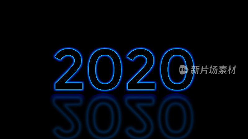 新年2020霓虹创意设计理念