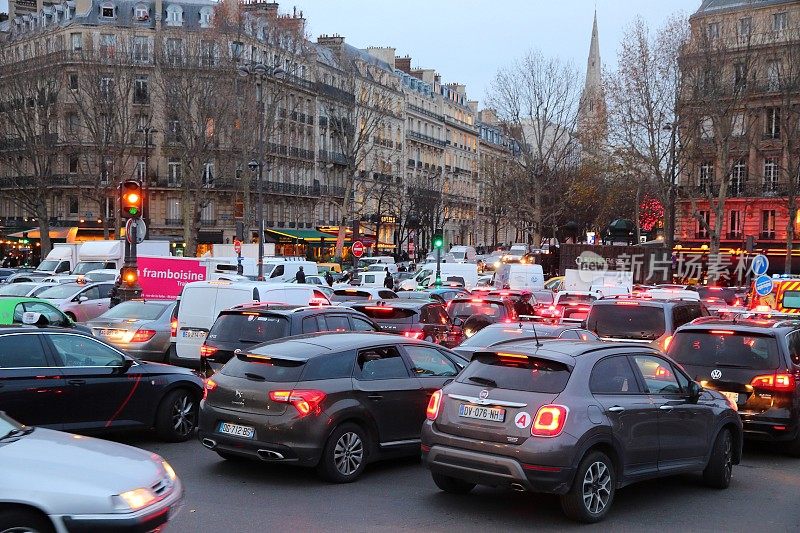 巴黎的交通堵塞