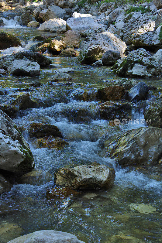 天然峡谷岩石形成与水流