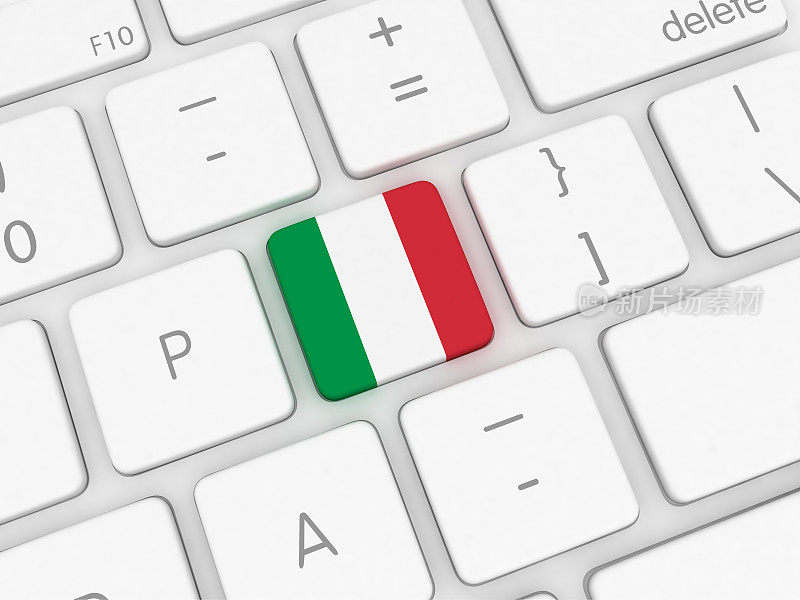 意大利国旗的键盘