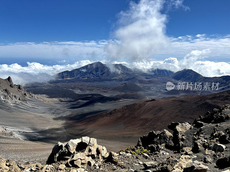 夏威夷毛伊岛的哈雷阿卡拉火山口