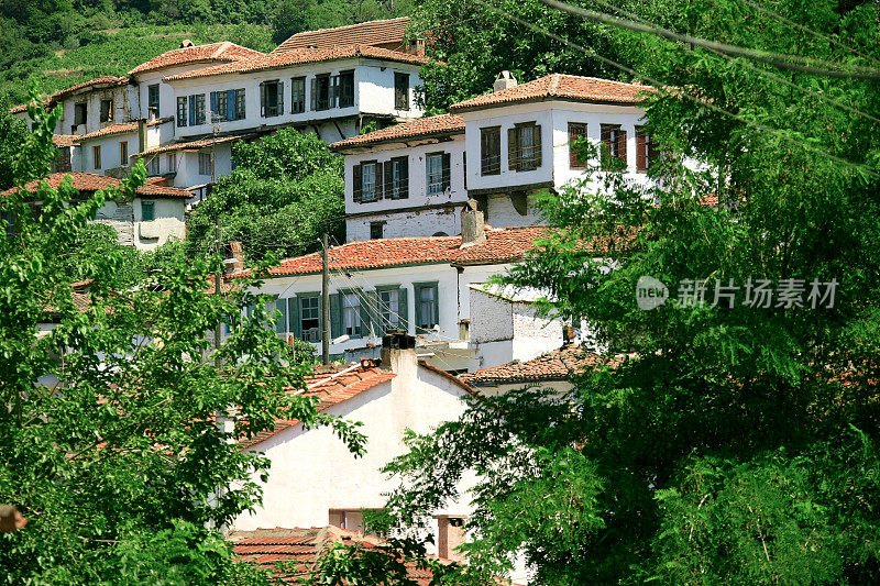 土耳其爱琴海的小镇，古镇的老房子