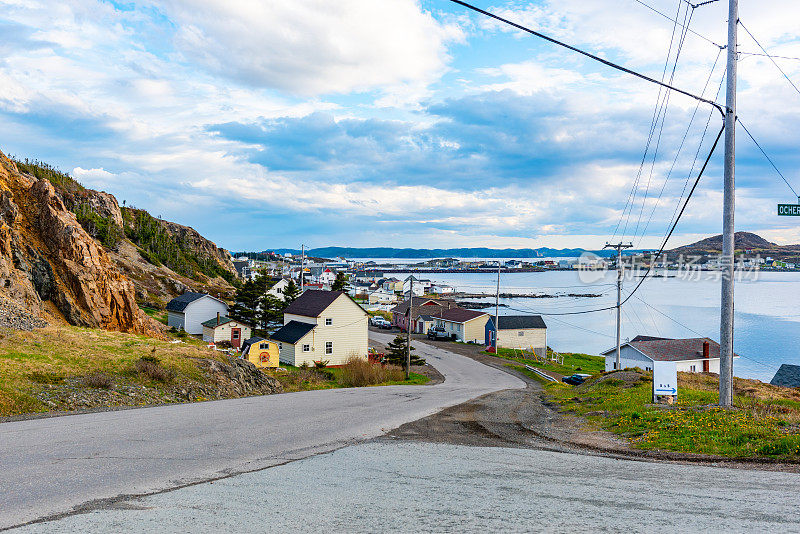 早晨的村庄，加拿大的Twillingate