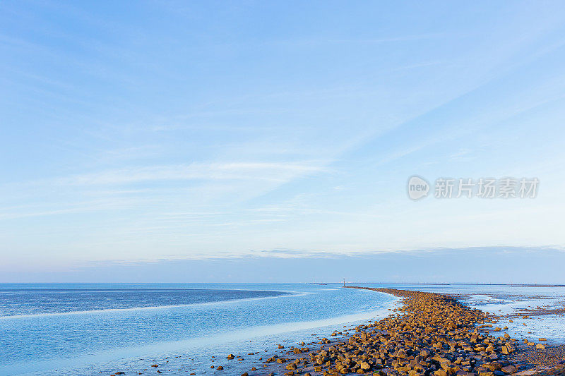 冬天的北海，东弗里斯兰，德国