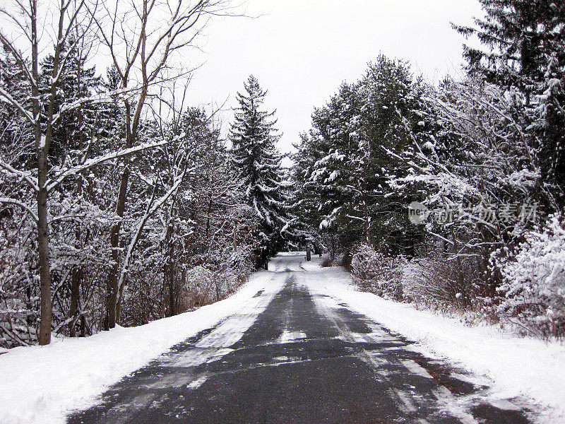 下雪的冬天路