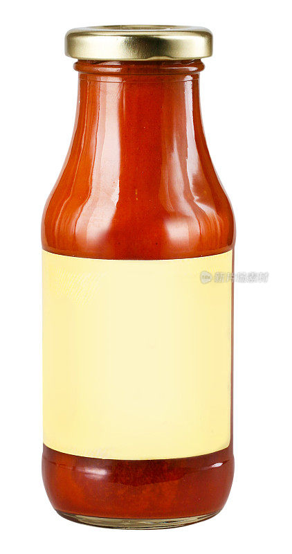 番茄酱瓶孤立白色