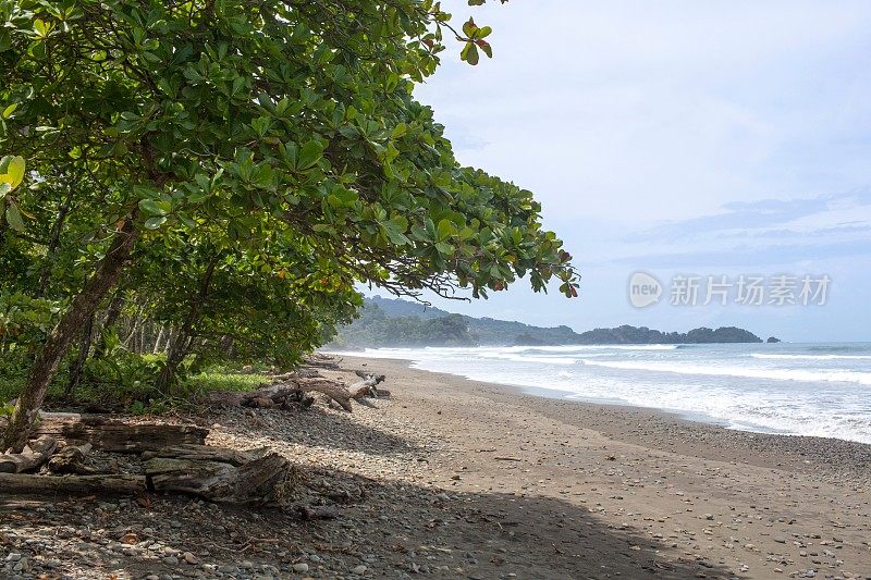 海滩景观偏远的太平洋一侧的哥斯达黎加