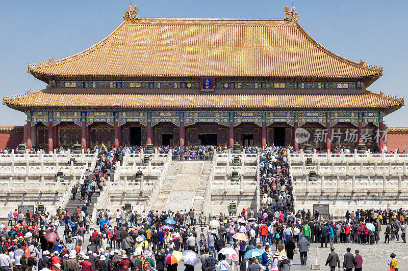 中国北京故宫的游客