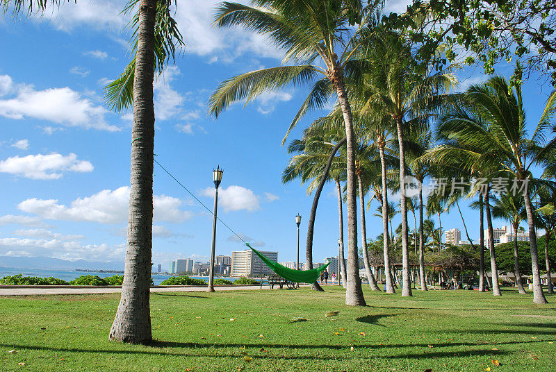 夏威夷瓦胡岛的卡皮奥拉尼女王公园