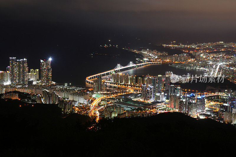 韩国釜山市容和广安大桥