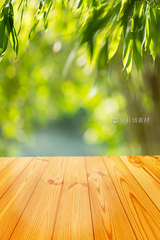 野餐桌上