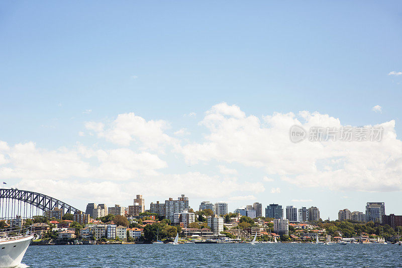 城市海岸线与海港大桥，kirribili，澳大利亚悉尼，复制空间