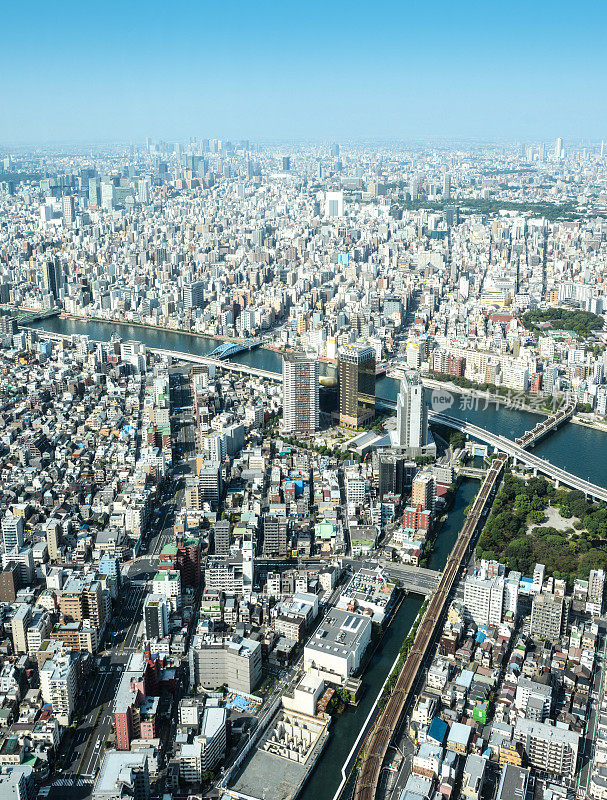 东京市景-公路，铁路，河流