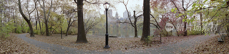 中央公园漫步秋景